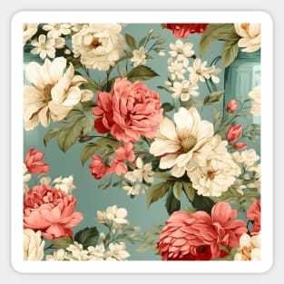 Shabby Chic Flowers Pattern 9 Sticker